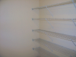 Shelves in the pantry.