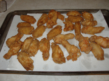 Cooked wings